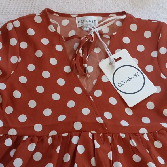 🚨Oscar-St Bell sleeved Fall Boho Top NWT - Picture 2 of 4